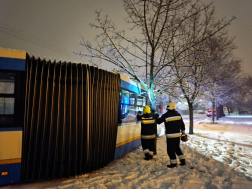 busz csúszott meg