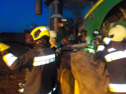 traktor tűz