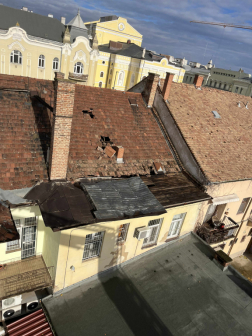 A Kossuth utcában ledőlt kémény