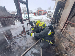 tűzeset Ebes közelében