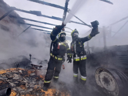 tűzeset Ebes közelében