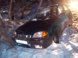 az Ebes közelében elakadt autó